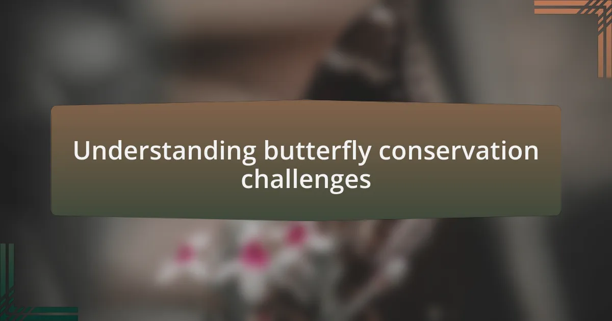 Understanding butterfly conservation challenges